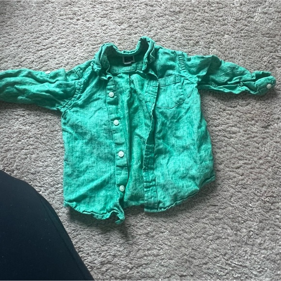 Baby boy linen button down - Picture 1 of 6